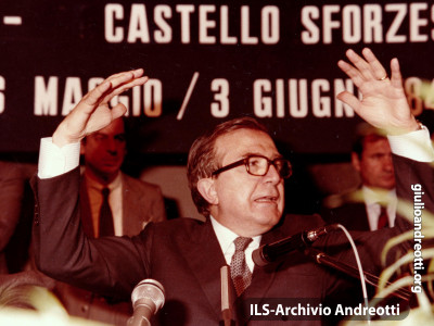Giugno 1984. Intervento di Andreotti alla Festa dell’Amicizia della DC di Milano