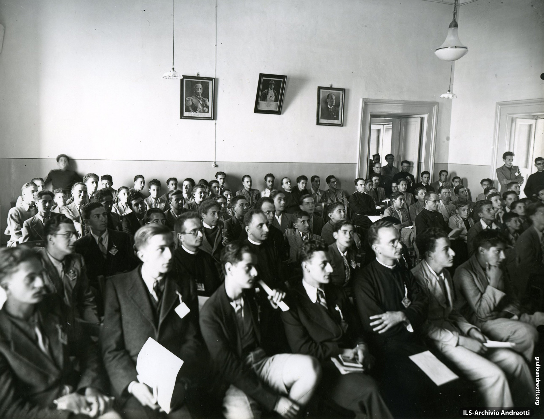 Nell'anno 1939 a un convegno della Fuci.