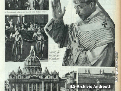 Pagina della Tribuna Illustrata dedicata alla elezione di Pio XII.