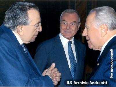 Con il presidente della Repubblica Azeglio Ciampi e Gianni Letta