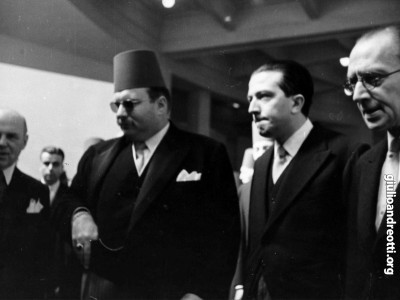 Con il re di Egitto Faruq al Cairo nel 1951