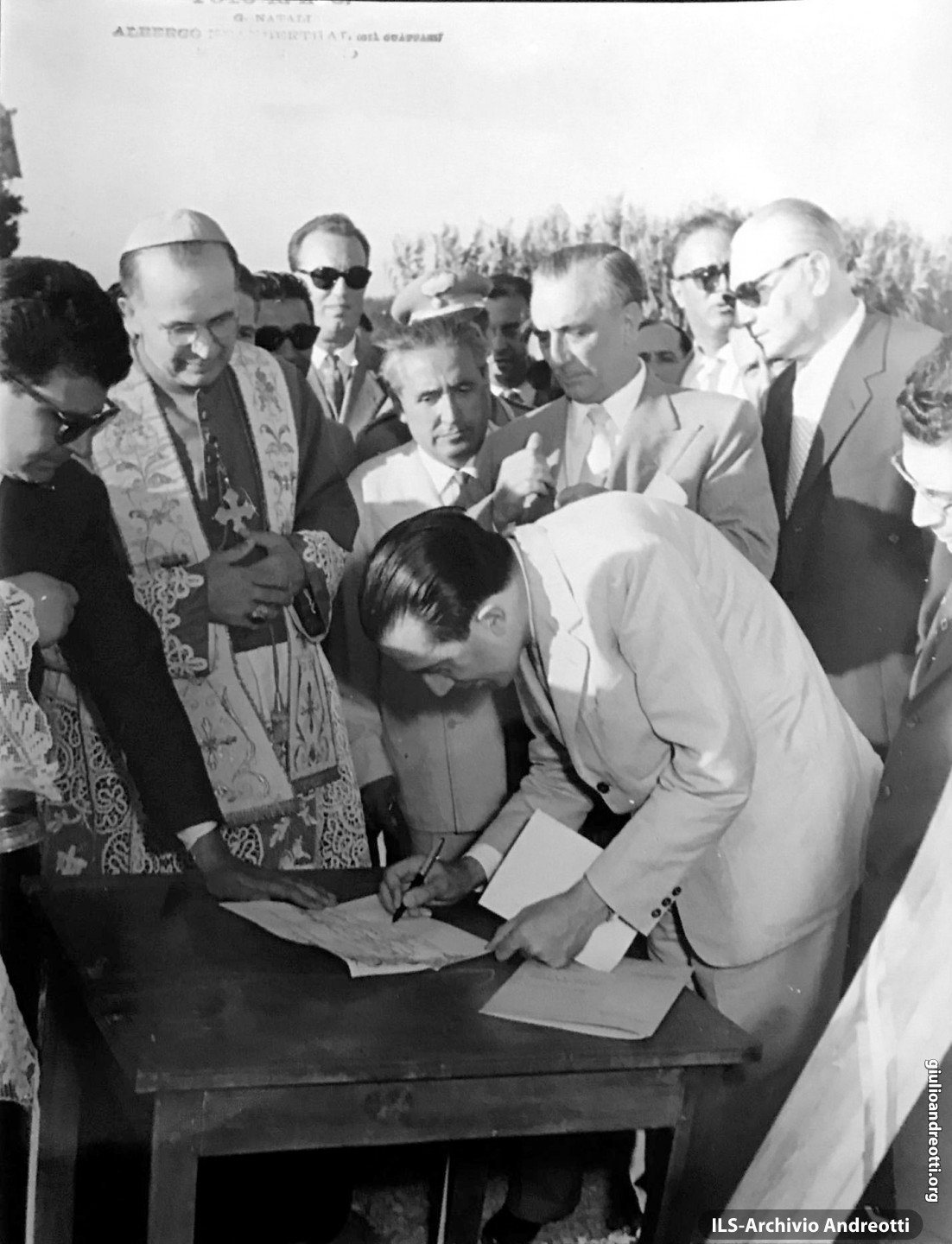 1959. Posa della prima pietra del porto di San Felice Circeo (LT)