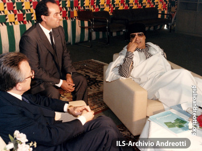 Tripoli 1991. Colloquio con il leader libico Gheddafi