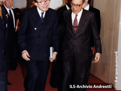 Incontro con il segretario generale dell’ONU, Boutros Ghali, a Roma nel 1993