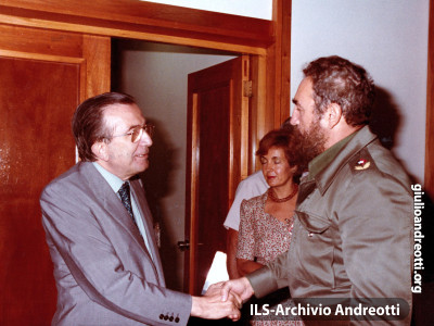 Con Fidel Castro a L’Avana nel 1997