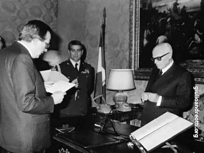 21 marzo 1979. Giuramento del quinto governo Andreotti