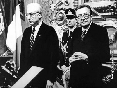 23 luglio 1989. Giuramento del sesto governo Andreotti
