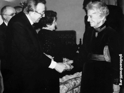 Con Rita Levi Montalcini