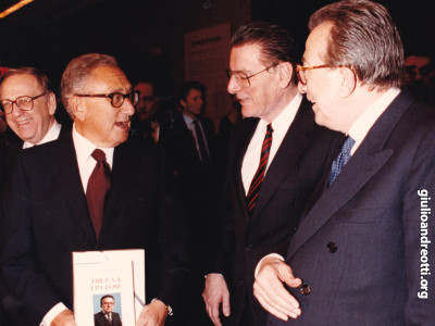 Con Henry Kissinger per la presentazione della versione inglese de “Gli USA visti da vicino”