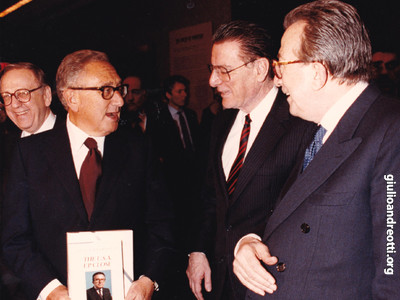 Con Henry Kissinger per la presentazione della versione inglese de “Gli USA visti da vicino”
