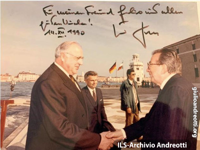 19 ottobre 1990. Vertice italo-tedesco di Venezia.