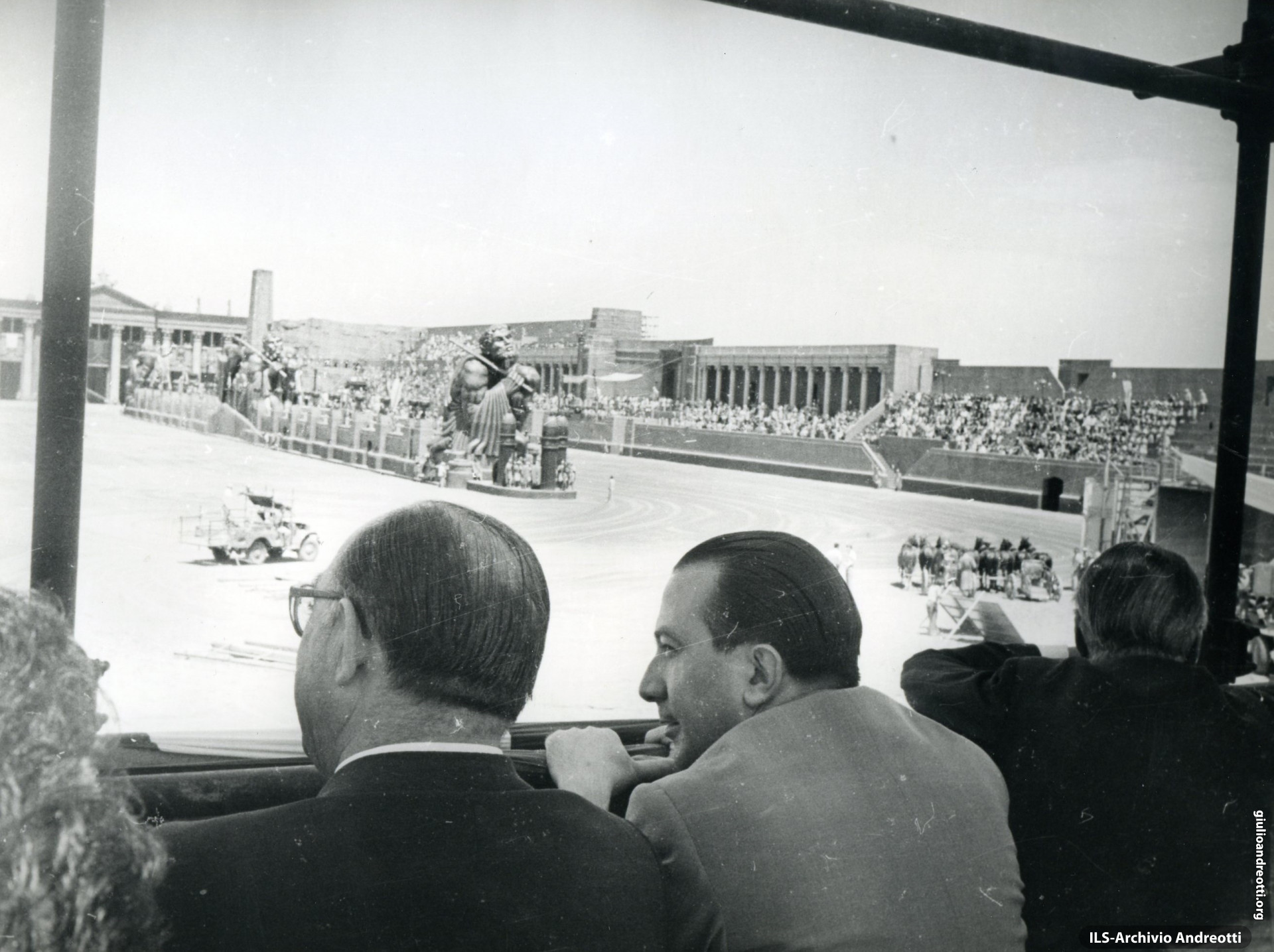 Sul set del film Ben Hur a Cinecittà nel 1959 (foto CEKAP)