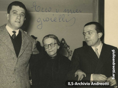 Andreotti con la madre, Rosa Falasca e il fratello Francesco.