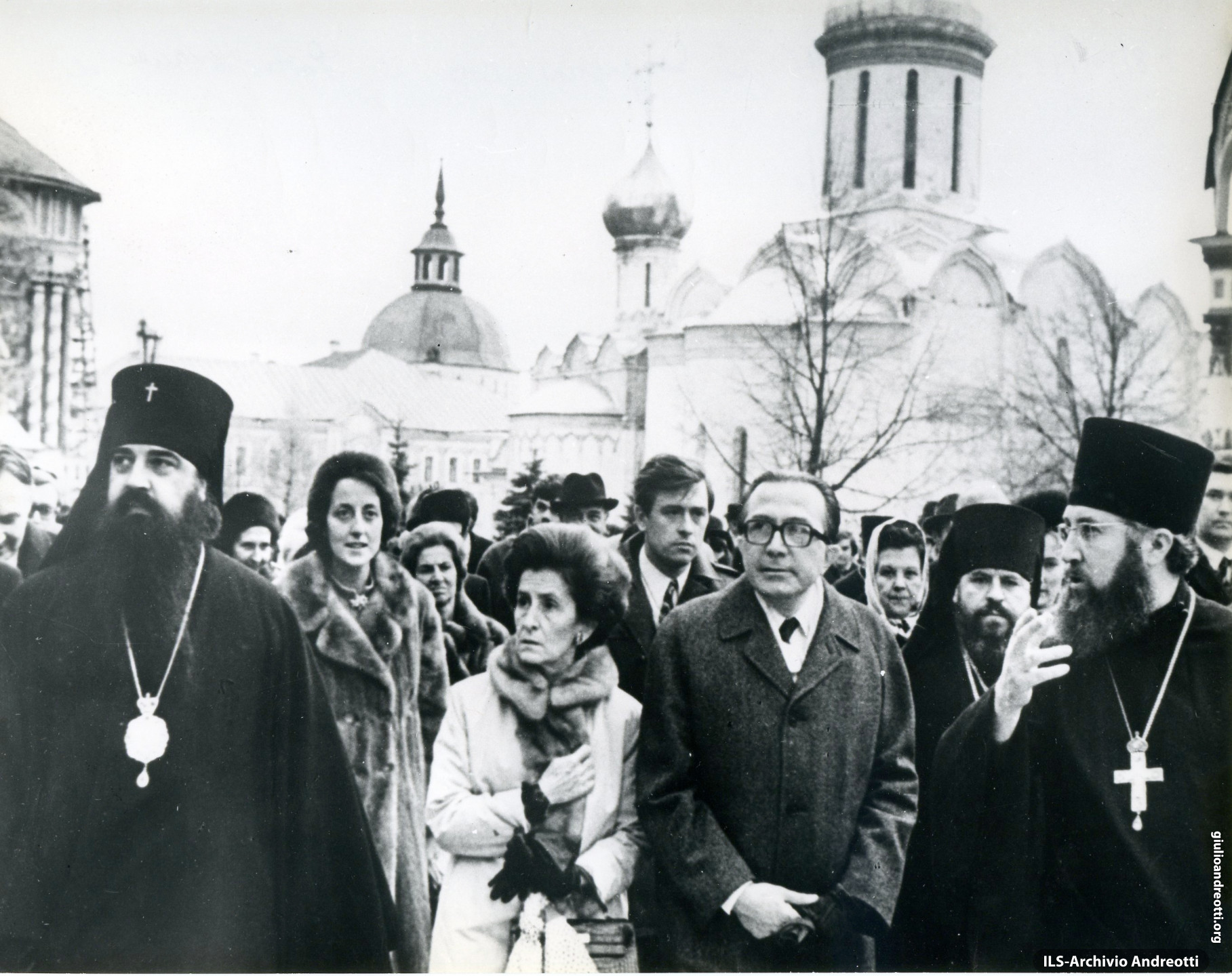 Andreotti con la moglie Livia durante la visita in URSS il 28 ottobre 1972.