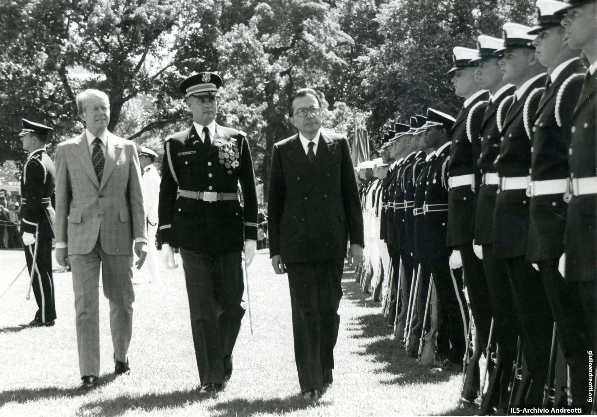 Visita ufficiale alla Casa Bianca il 26 giugno 1977. Cerimonia di accoglienza.