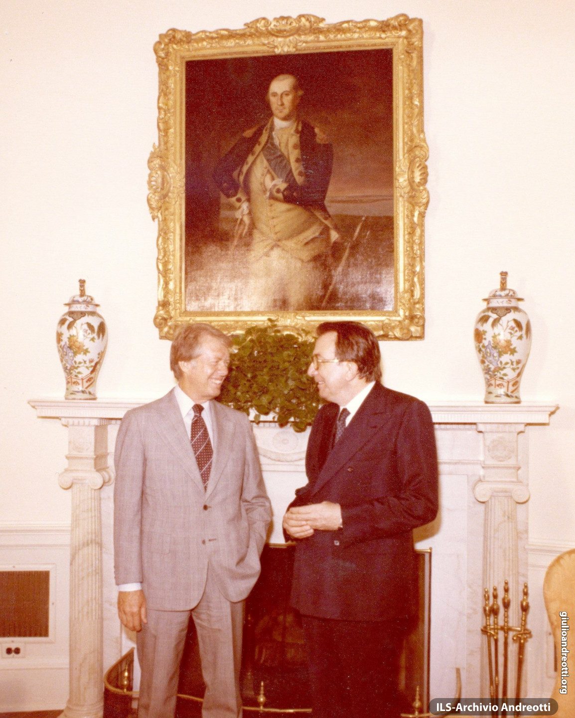 Visita ufficiale alla Casa Bianca il 26 giugno 1977. Colloquio con il Presidente Jimmy Carter.