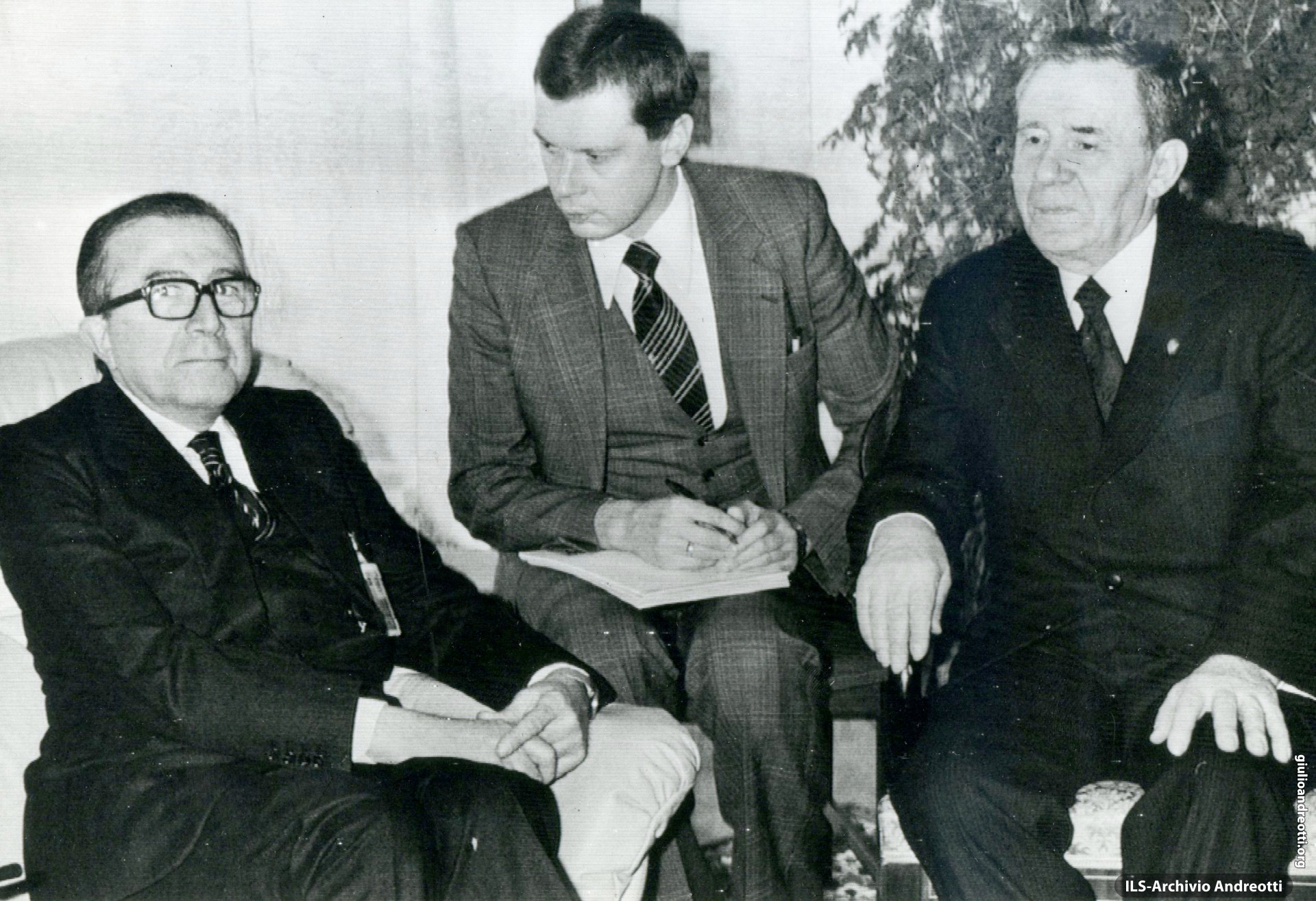 Stoccolma, 19 gennaio 1984. Giulio Andreotti incontra il ministro degli Esteri sovietico Andrei Gromyko.