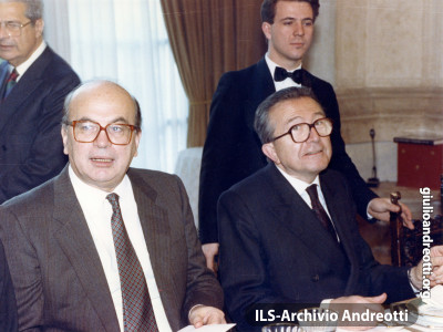 Giulio Andreotti con Bettino Craxi.