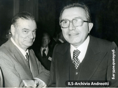 Andreotti con Giovanni Malagodi.
