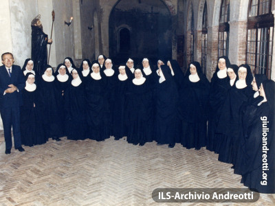 Settembre 1989. Visita di Andreotti in convento.
