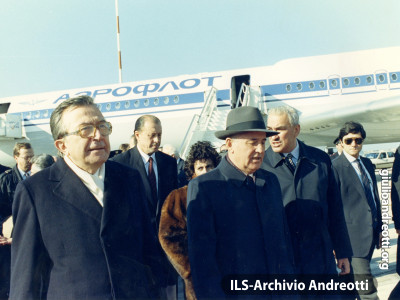 29 novembre 1989. Visita a Roma del premier sovietico Gorbaciov.