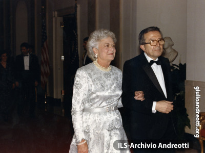 7 Marzo 1990. Visita ufficiale di Andreotti a Washington.