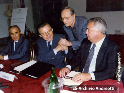 6 settembre 1990. Riunione del Consiglio della Fondazione Fiuggi per la cultura.