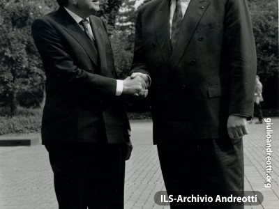 10 settembre 1990. Visita ufficiale di Andreotti a Berlino.