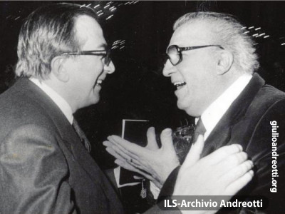 Andreotti con Federico Fellini.