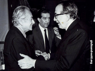 Andreotti con Renato Guttuso e Franco Evangelisti