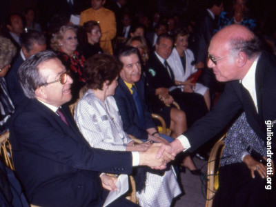 Andreotti con il regista Francesco Rosi