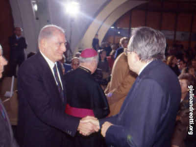 Andreotti con il Capo della Polizia, Vincenzo Parisi.