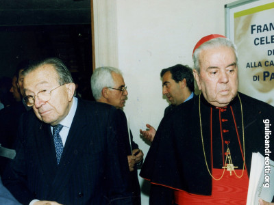 Andreotti con il cardinale Fiorenzo Angelini, amico di una vita.