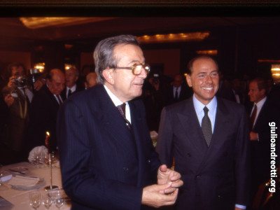 Andreotti con Silvio Berlusconi.