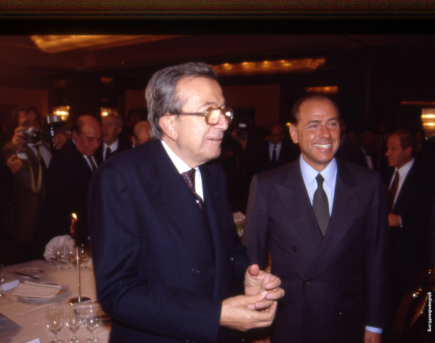 Immagini - Andreotti con Silvio Berlusconi.