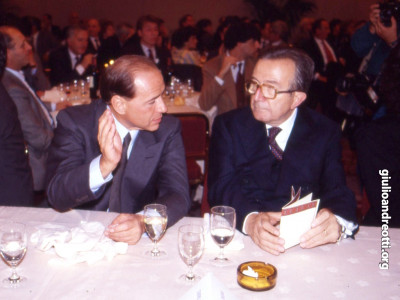 Andreotti con Silvio Berlusconi.
