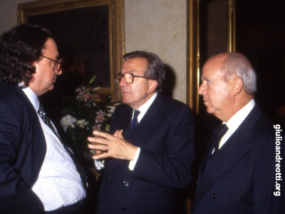 Andreotti con Gianni De Michelis e Luciano Vitalone.