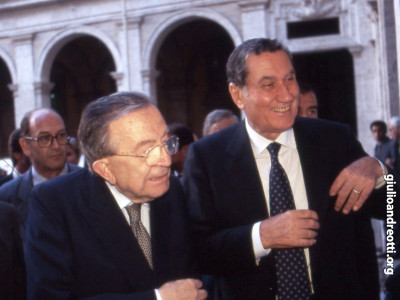 Andreotti con Nicola Mancino.