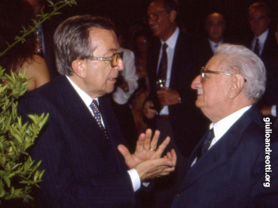 Andreotti con l’ex presidente della Repubblica Giovanni Leone.
