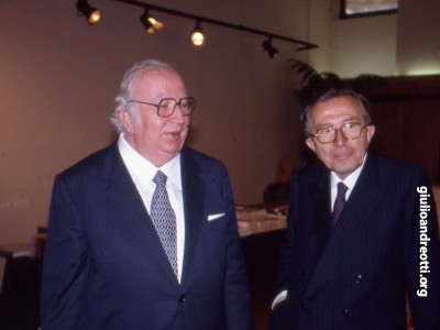 Andreotti con Giovanni Spadolini.