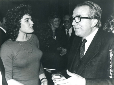 Andreotti con Lori Del Santo.