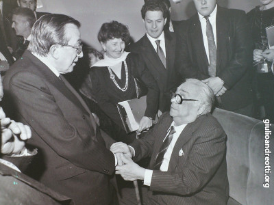 Andreotti con Aldo Fabrizi.