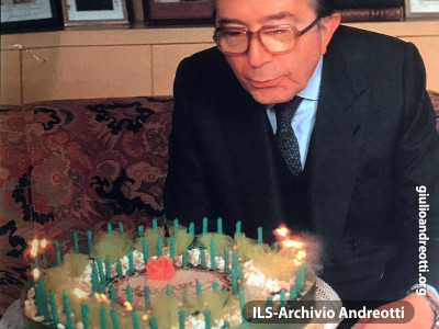 14 gennaio 1989. Andreotti nel giorno del suo settantesimo compleanno