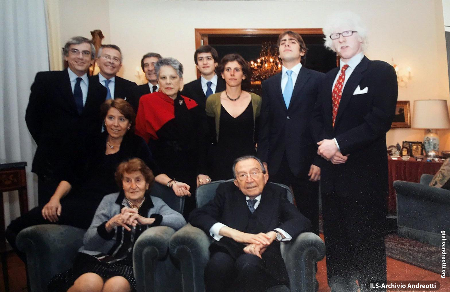 La famiglia Andreotti riunita per le feste di Natale del 2007 (foto La Malfa)