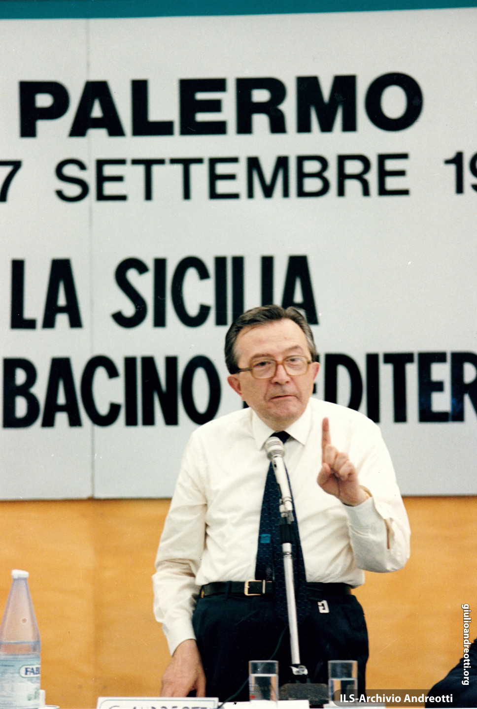 Festa dell'Amicizia della DC. Palermo, settembre 1987. Intervento di Andreotti.