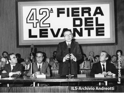 Bari, 8 settembre 1978. Il Presidente del Consiglio Andreotti inaugura la Fiera del Levante.