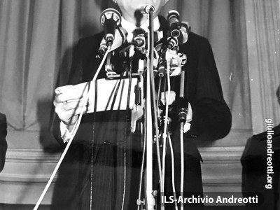 19 gennaio 1978. Dichiarazione di Giulio Andreotti durante la crisi di governo.